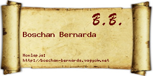 Boschan Bernarda névjegykártya